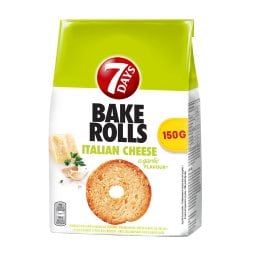 7DAYS | Σνακ Bake Rolls Ιταλικό Τυρί Σκόρδο 150g
