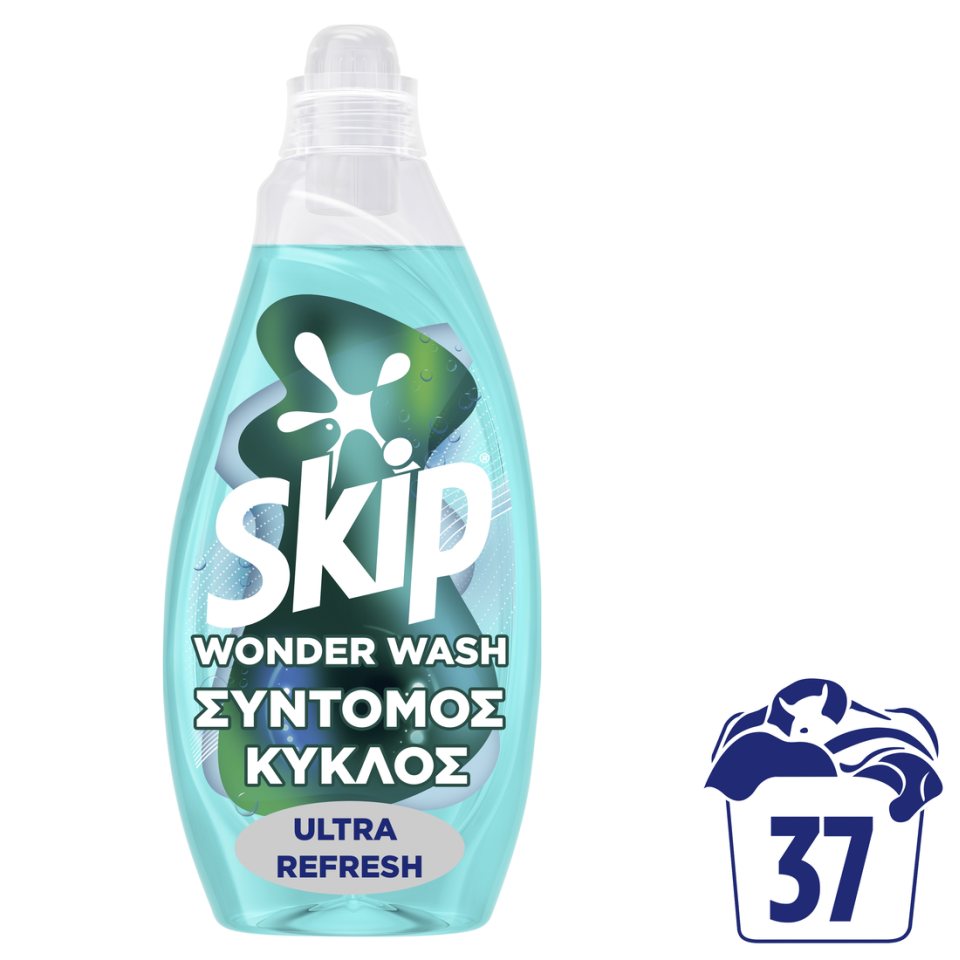 SKIP Υγρό Πλυντηρίου Ρούχων Wonder Wash Ultra Refresh 37 Μεζούρες