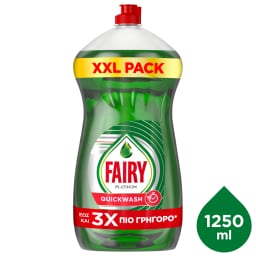 FAIRY | Υγρό Πιάτων Platinum Quickwash Regular 1250ml