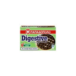 ΠΑΠΑΔΟΠΟΥΛΟΥ | Μπισκότα Digestive Μαύρη Σοκολάτα 30% Λιγότερη Ζάχαρη 200g