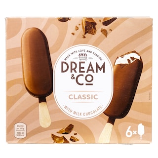 DREAM & CO | Παγωτό Ξυλάκι Classic Σοκολάτα 6x84g
