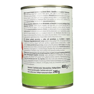 NATURE'S PROMISE | Τομάτα Ψιλοκομμένη Bio με Βασιλικό και Ρίγανη 400g