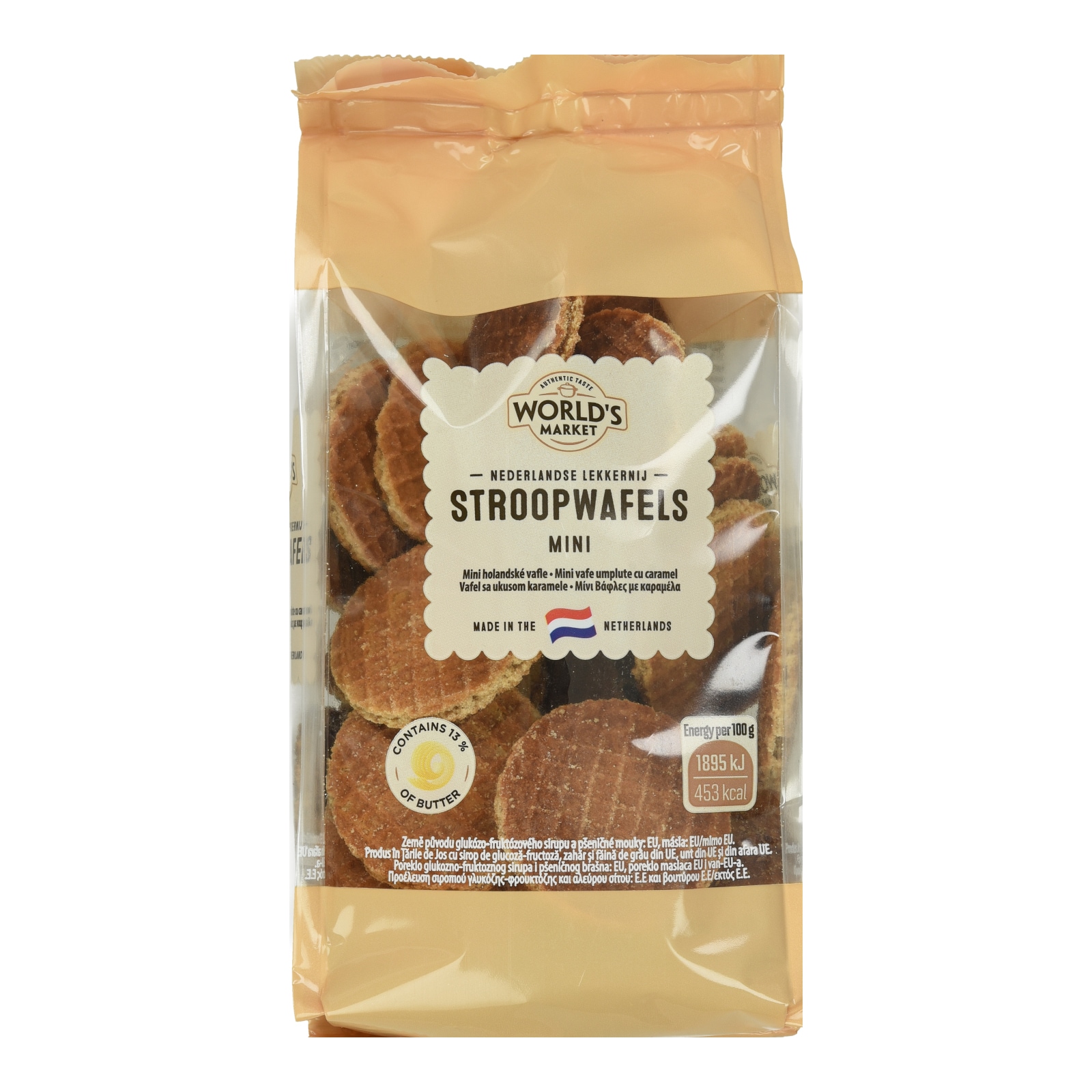 WORLD'S MARKET Μίνι Βάφλες Καραμέλα 300g