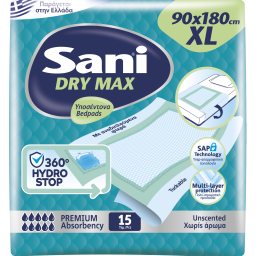 SANI | Υποσέντονα Dry Max XL 90x180cm 15 Τεμάχια