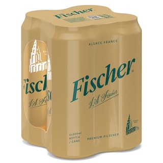 FISCHER | Μπύρα Pilsner Κουτί 4x500ml