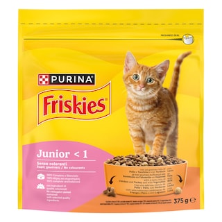 FRISKIES | Γατοτροφή Junior Κοτόπουλο Με Λαχανικά 375 gr