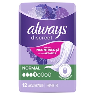 ALWAYS | Incontinence Pads Discreet Normal 12 Pieces