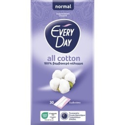 EVERY DAY | Panty Liners Normal All Cotton 30 Pieces