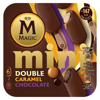 MAGIC | Παγωτό Ξυλάκι Mini Double Caramel Chocolate 6x47g