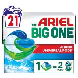 ARIEL | Kάψουλες Πλυντηρίου Ρούχων Allin1 Pods The Big One Alpine 21 Τεμάχια