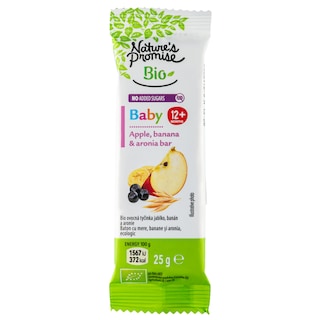 NATURES PROMISE BIO | Παιδική Μπάρα Bio Μήλο Μπανάνα Αρώνια 25g