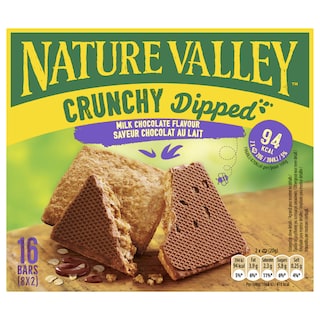 NATURE VALLEY | Μπισκότα Βρώμης Crunchy Dipped Σοκολάτα Γάλακτος 8x20g