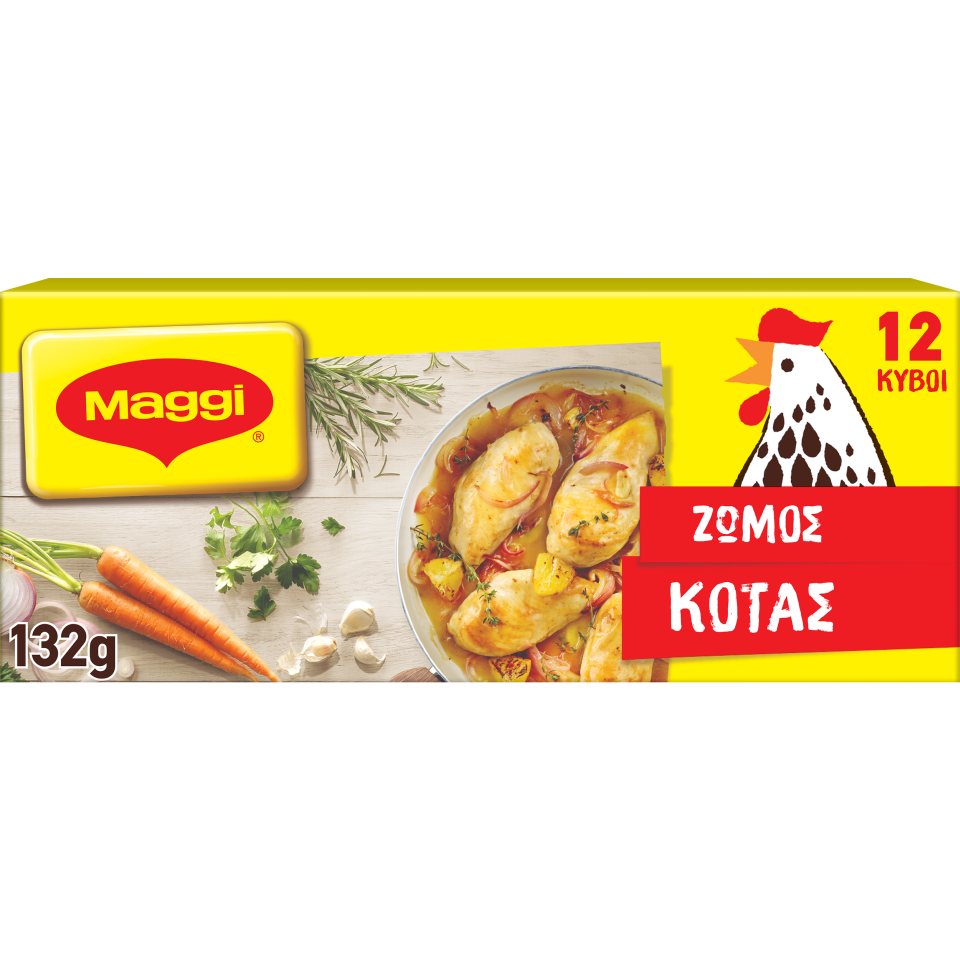 MAGGI Κύβοι Ζωμού Κότας 6 Lt 12Τεμάχια 132gr