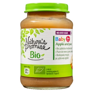 NATURES PROMISE BIO | Παιδική Τροφή Bio Πουρές Μήλο και Αχλάδι 190g