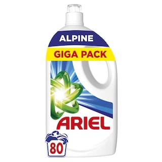 ARIEL | Υγρό Πλυντηρίου Ρούχων Alpine 80 Μεζούρες