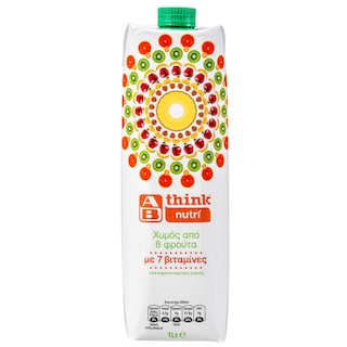 ΑΒ THINK NUTRI | Χυμός Φυσικός 8 Φρούτων 1lt