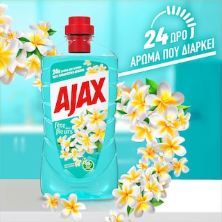 AJAX | FETE DES FLEURS | Καθαριστικό Πατώματος Γιορτή Λουλουδιών Λουλούδια της Λίμνης 1lt
