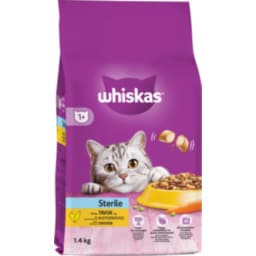 WHISKAS | Ξηρά Τροφή Για Στειρωμένες Γάτες Κοτόπουλο 1400 gr