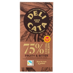 DELICATA | Μαύρη Σοκολάτα 75% Κακάο 100g