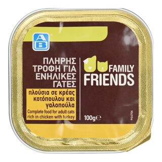 FAMILY FRIENDS | Γατοτροφή Κοτόπουλο και Γαλοπούλα 100g