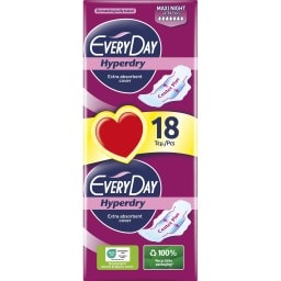 EVERY DAY | Σερβιέτες Ultra Plus Hyperdry Economy Maxi Night 18 Τεμάχια