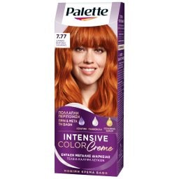 PALETTE | Βαφή Μαλλιών Color Creme 7.77 Ξανθό Έντονο Χάλκινο 1 Τεμάχιο