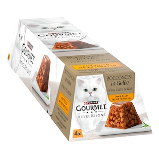 GOURMET | Γατοτροφή Revelations Fine Cuts Κοτόπουλο σε Ζελέ 4x57g