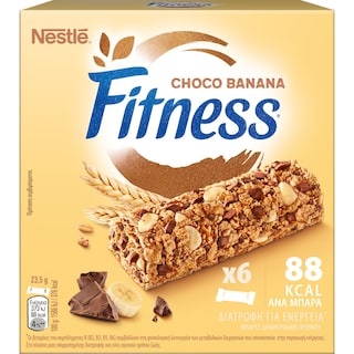FITNESS | Μπάρες Δημητριακών Σοκολάτα Μπανάνα 6x23.5g