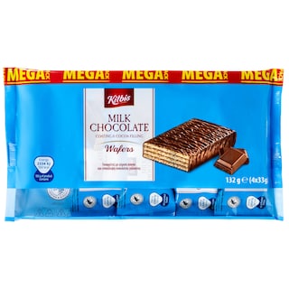 KITBIS | Γκοφρέτα Σοκολάτα Γάλακτος 4x33g