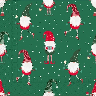 DECORATA | Χαρτοπετσέτες Πράσινες Ξωτικά 20 Τεμάχια 85g