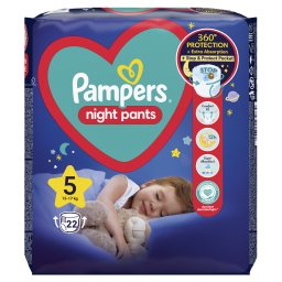 PAMPERS | Πάνες Βρακάκι Μωρού Night Pants Νο5 22 Τεμάχια