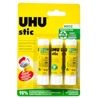UHU | Κόλλα Stick 3x8.2g