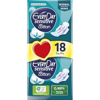 EVERY DAY | Sanitary Pads Sensitive Normal Ultra Plus 18 Pieces