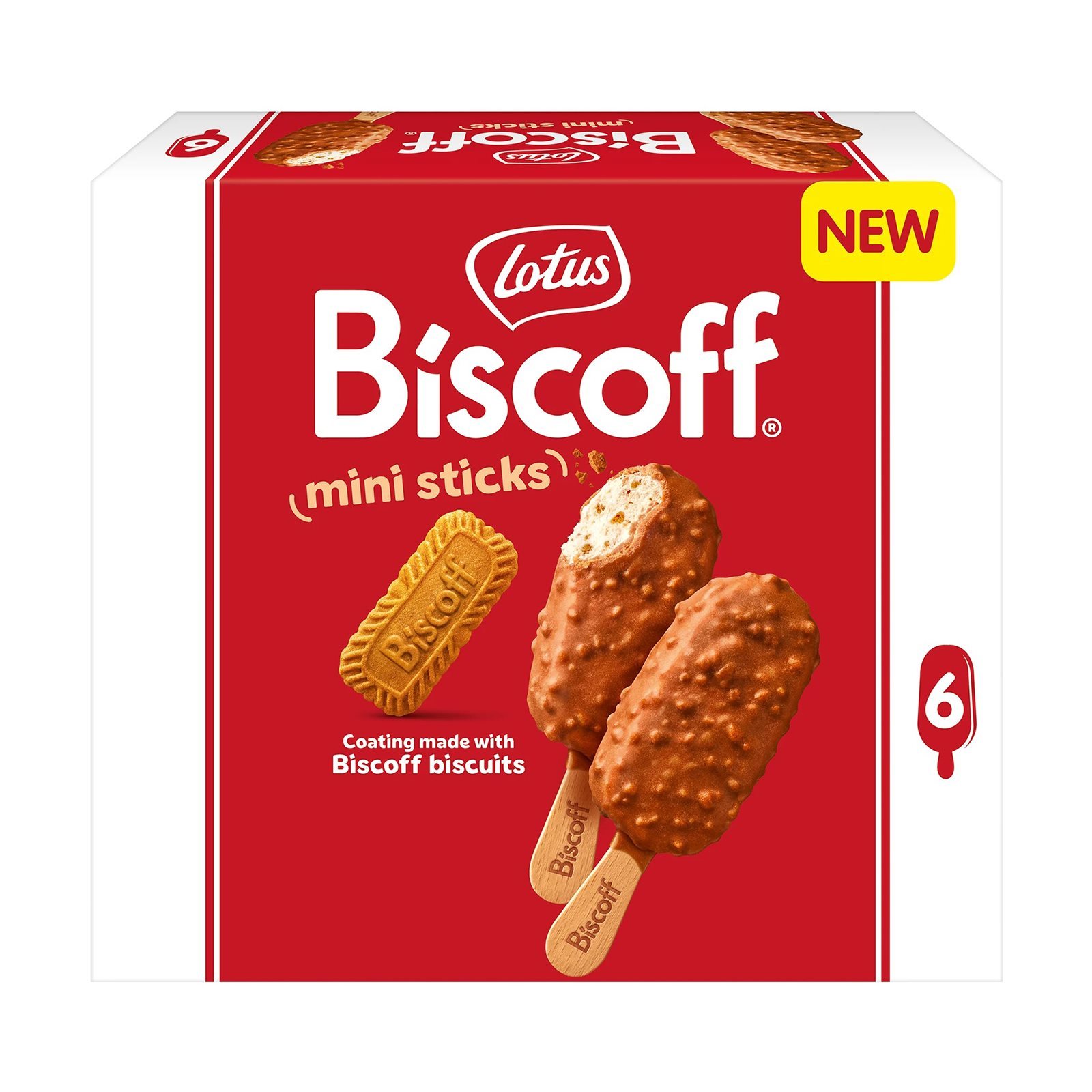LOTUS Παγωτό Ξυλάκι Biscoff Mini Sticks 6x36.5g