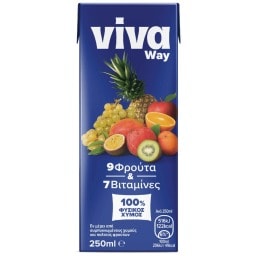 VIVA FRESH | Φυσικός Χυμός 9 Φρούτα 250ml