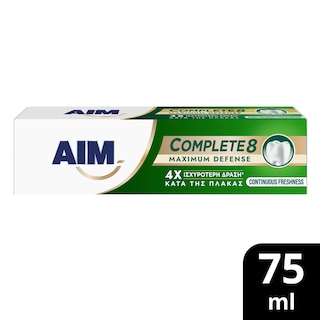 AIM | Οδοντόκρεμα Complete 8 Maximum Defense Freshness 75ml