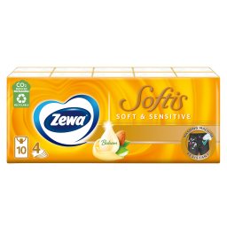 ZEWA | Χαρτομάντηλα Τσέπης Soft & Sensitive 10 Τεμάχια