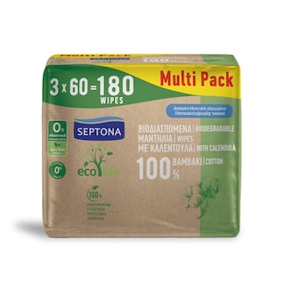 SEPTONA | Μωρομάντηλα Ecolife 3x60 Τεμάχια