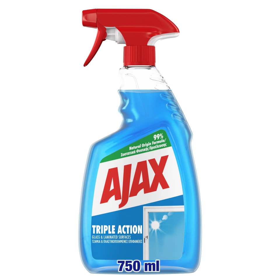 AJAX Καθαριστικό Τζαμιών Triple Action Αντλία 750ml