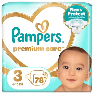 PAMPERS | Πάνες Μωρού Premium Care Νο3 78 Τεμάχια