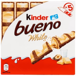 KINDER | Λευκή Σοκολάτα Bueno Φουντούκι 5x19.5g
