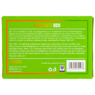 FIRESET | Προσάναμμα Ξύλινο Eco Άοσμο 32 Τεμάχια