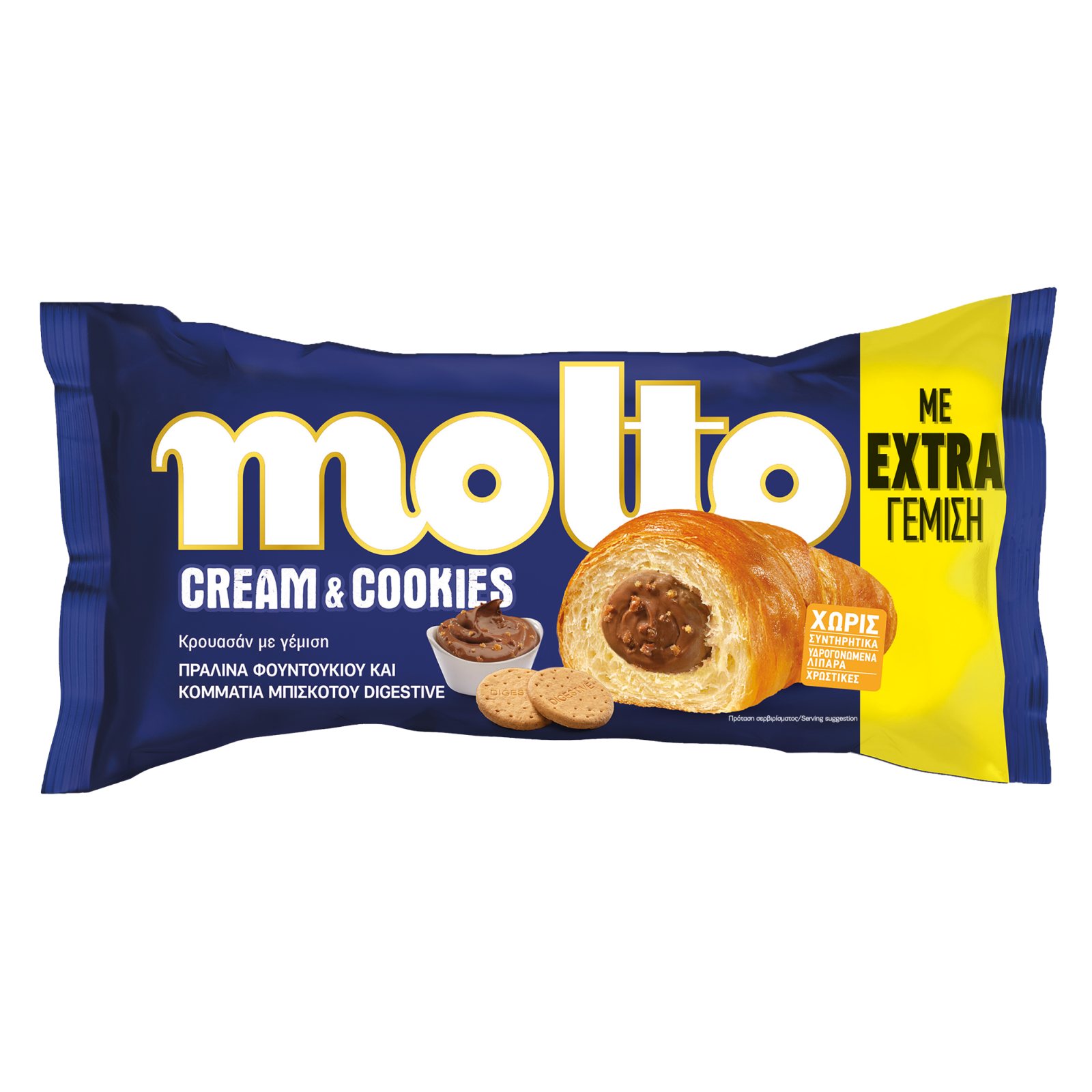MOLTO Κρουασάν Cream & Cookies Πραλίνα 98g