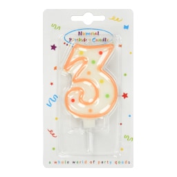 DECORATA | Κερί Γενεθλίων Νο3 1 Τεμάχιο