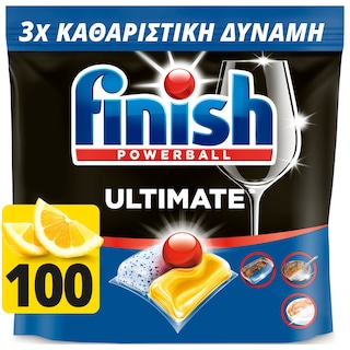 FINISH | Κάψουλες Πλυντηρίου Πιάτων Ultimate Allin1 Lemon 100 Τεμάχια