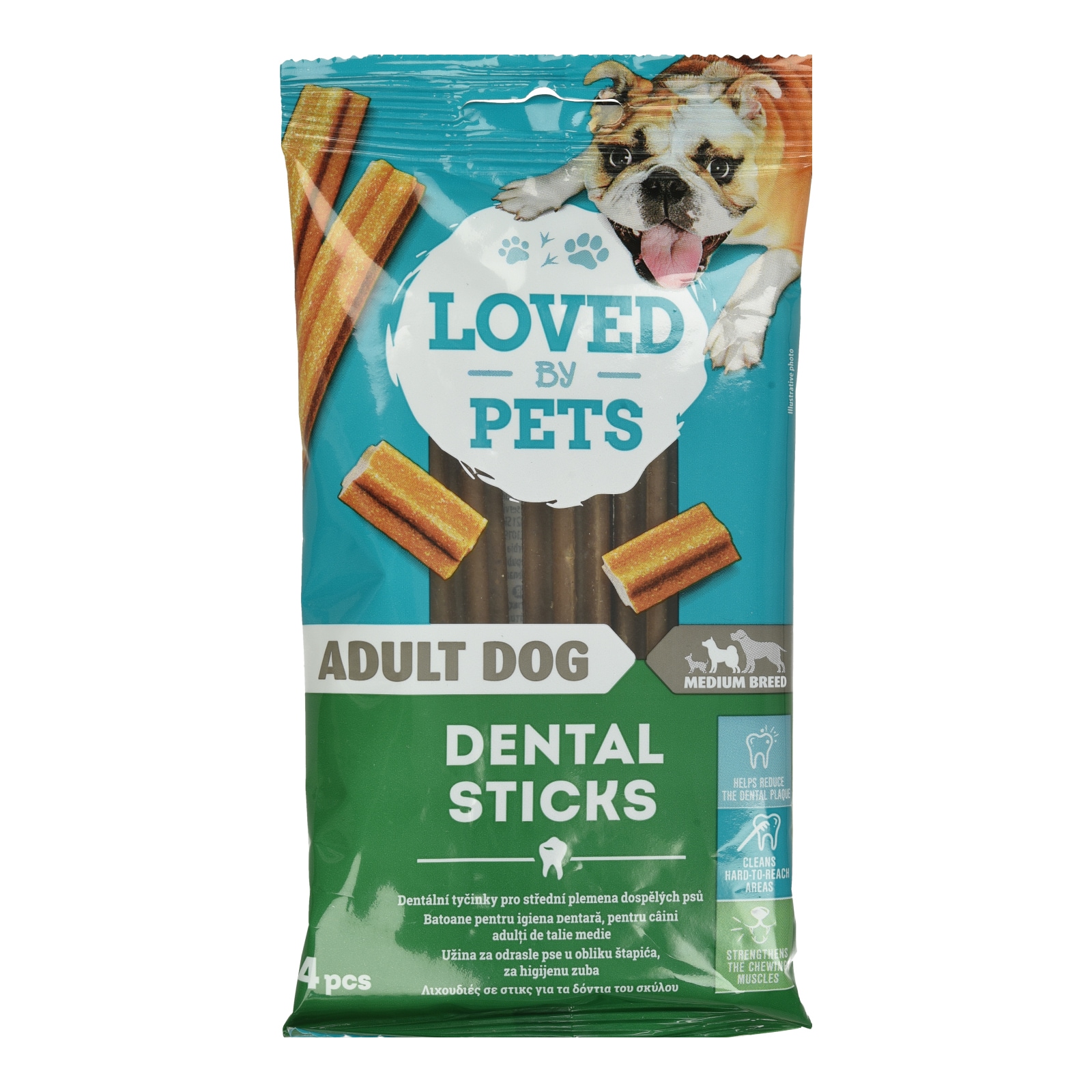 LOVED BY PETS Snack Σκύλων Dental Sticks Μεσαίοι Σκύλοι 103g