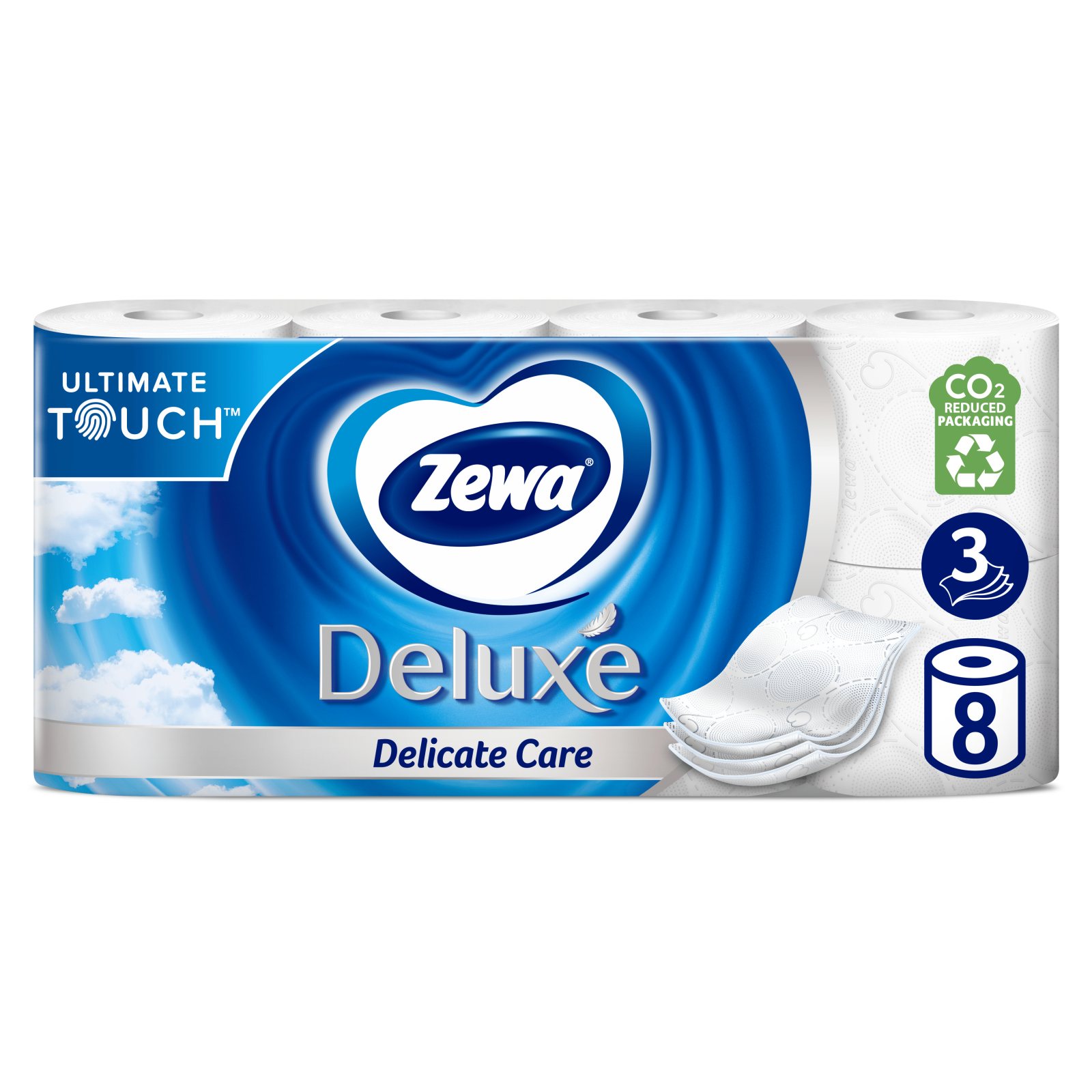 ZEWA Χαρτί Υγείας Delicate Care 3 Φύλλα 8 Τεμάχια