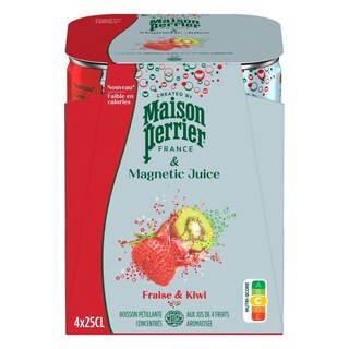 PERRIER | Ανθρακούχο Νερό Maison Perrier Φράουλα και Ακτινίδιο 4x250ml