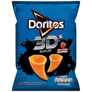 DORITOS | Σνακ Καλαμποκιού 3D Bugles Πάπρικα 63g