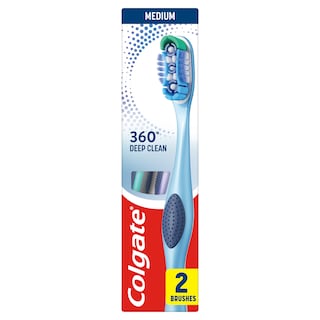 COLGATE | Οδοντόβουρτσα 360 Medium 2 Τεμάχια